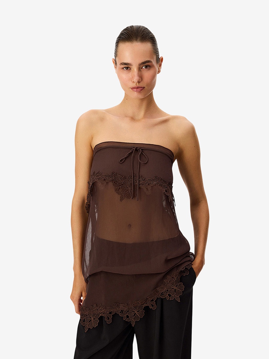 Brown Lightweight Polyester Nightdress