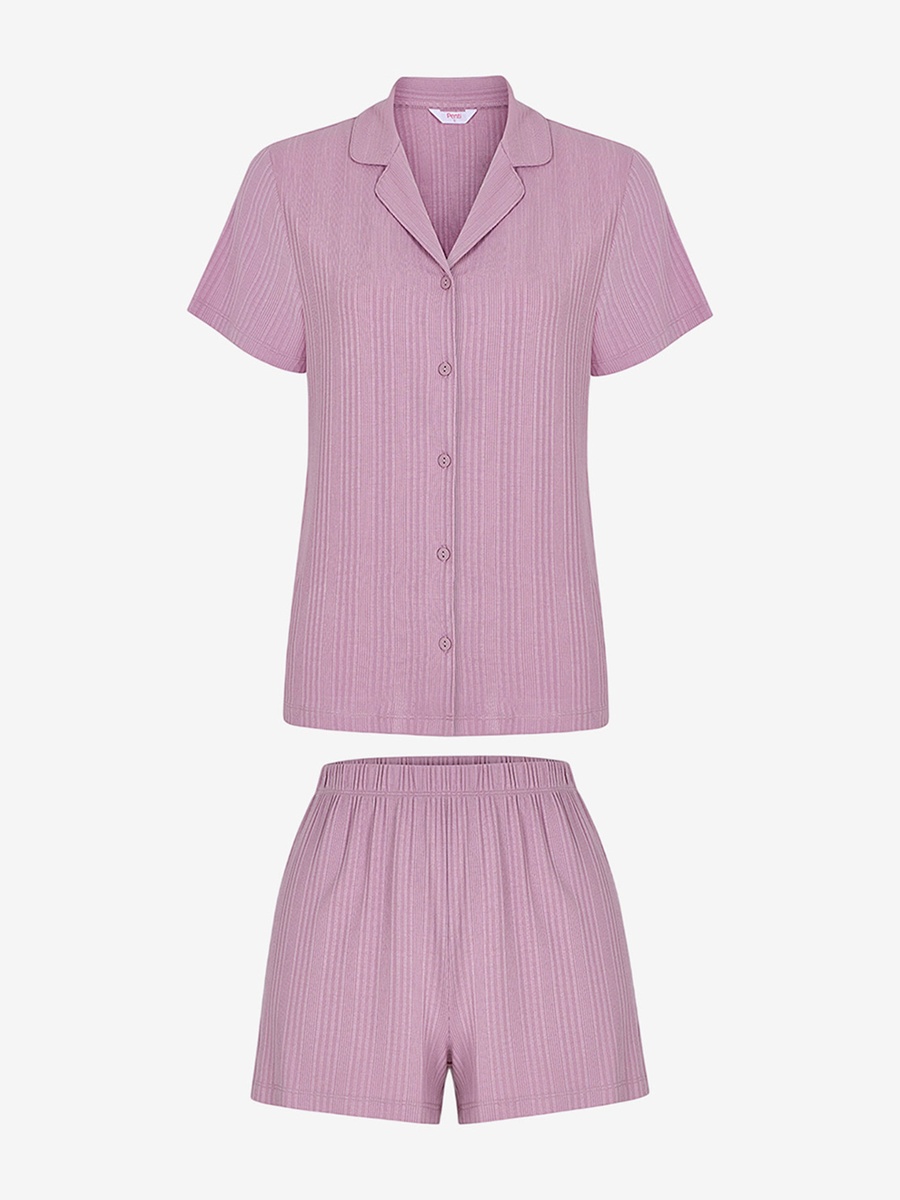 Rose Short Sleeve Viscose Pyjama Set with Shorts