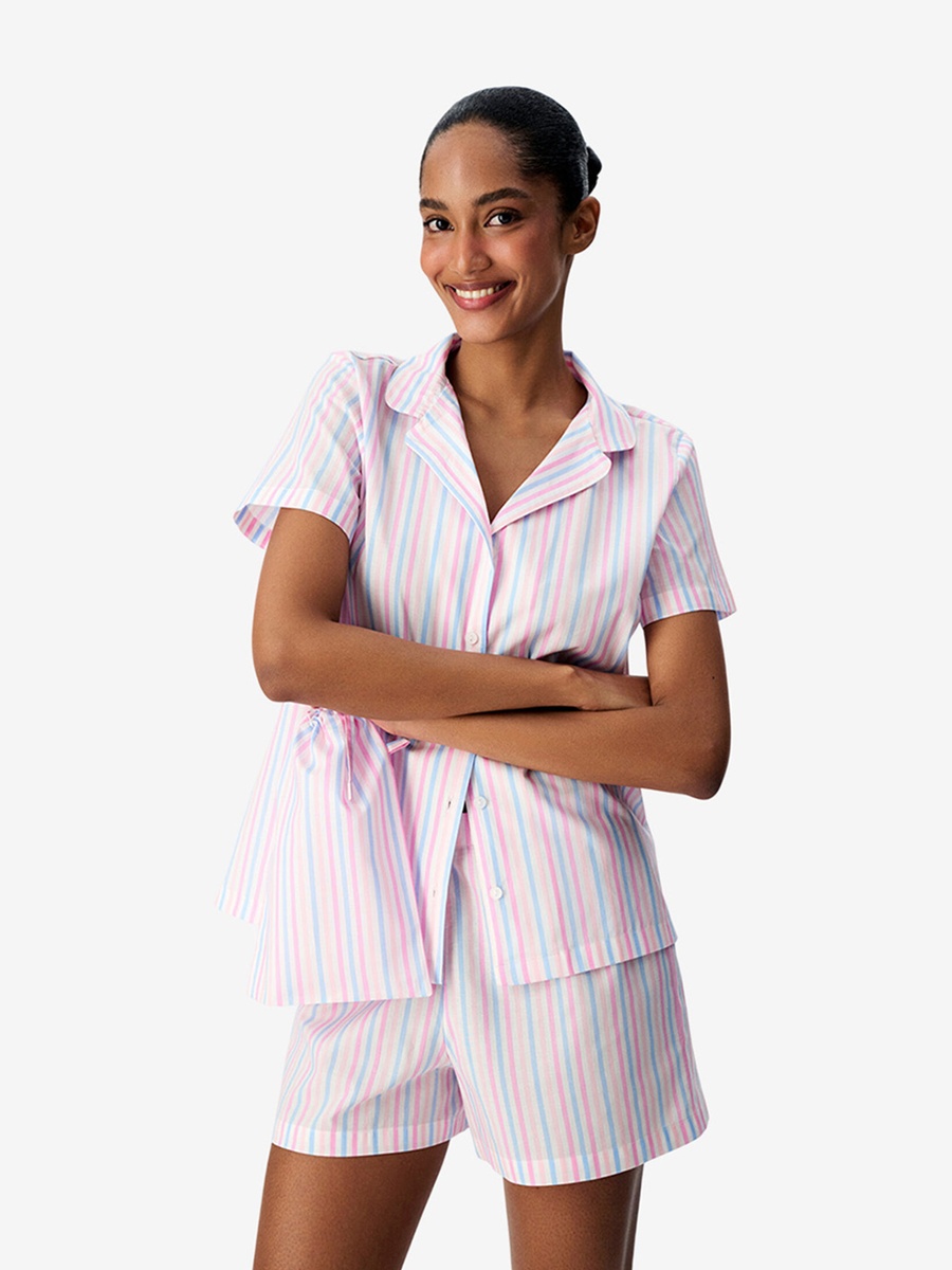 Mix Short Sleeve Cotton Pyjama Set with Shorts