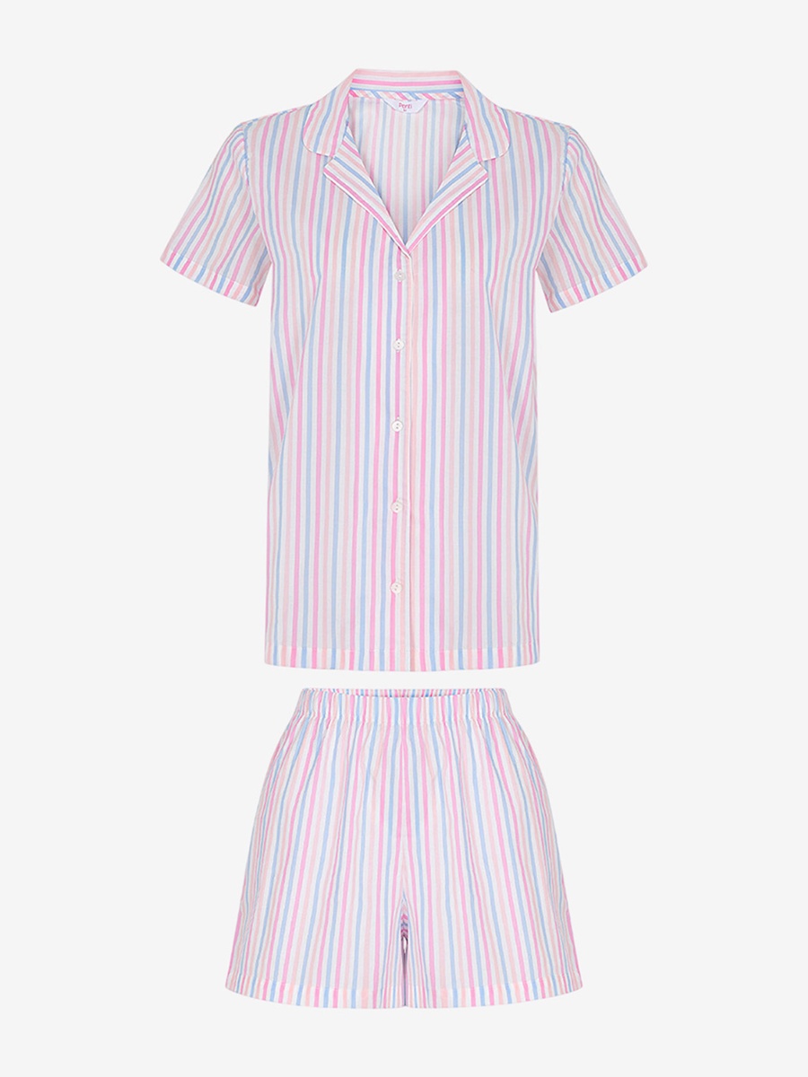Mix Short Sleeve Cotton Pyjama Set with Shorts