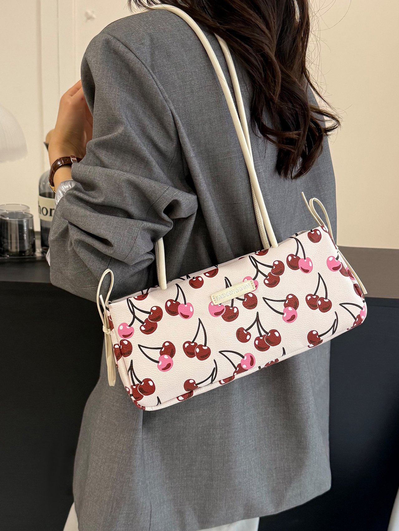 Cherry Print Shoulder Bag