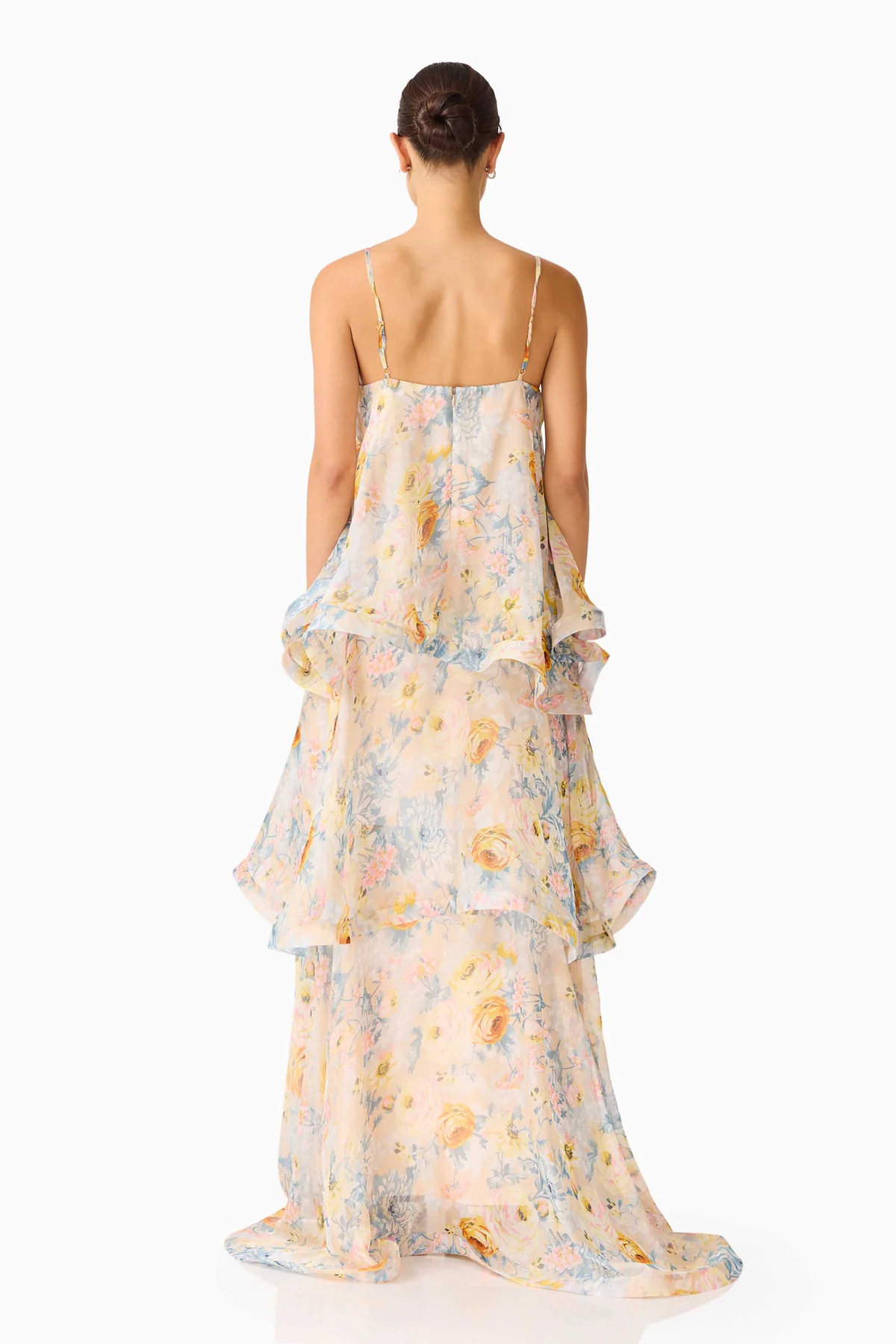 Floral Tiered Maxi Dress with Spaghetti Straps