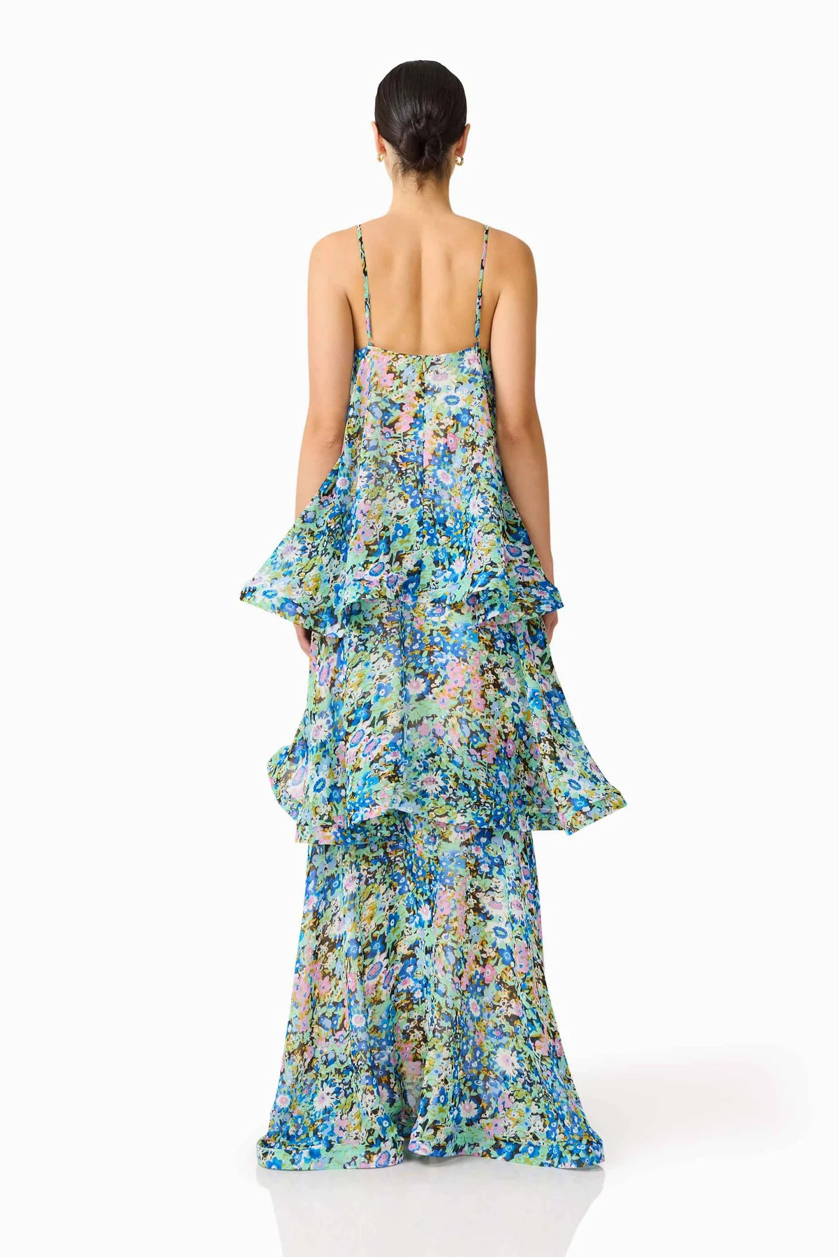 Floral Tiered Sleeveless Maxi Dress