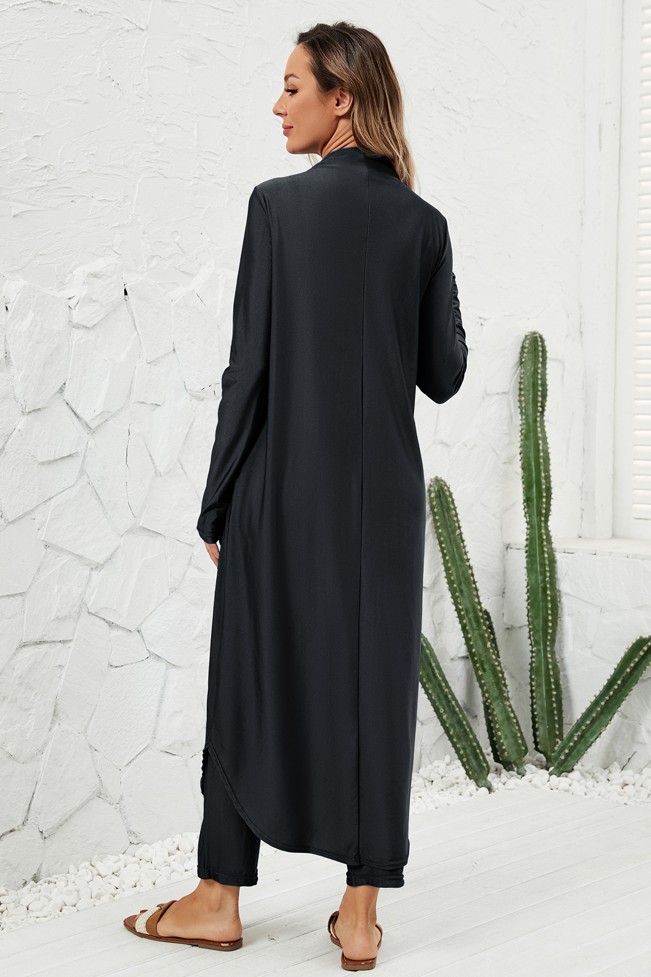 Black Plain Long Sleeve Burkini