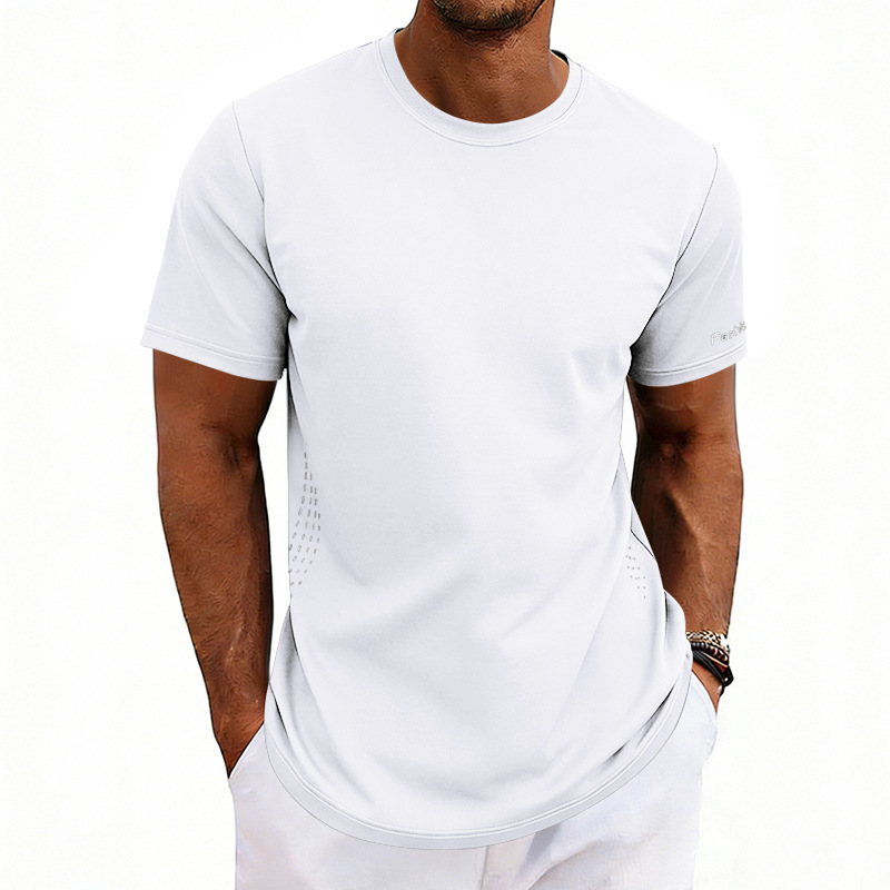 White Regular Fit Short Sleeve Sports T-Shirt