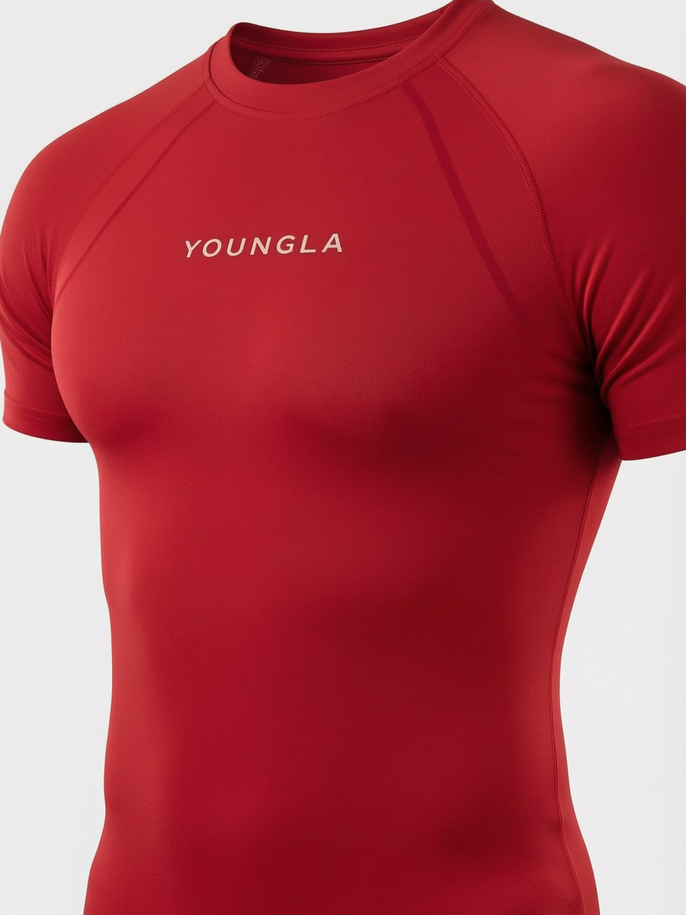 Red Muscle Fit Training Short Sleeves Active T-Shirt