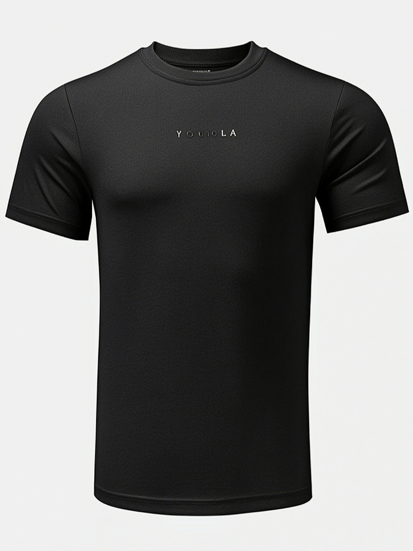 Black Short Sleeves Muscle Fit Active T-Shirt