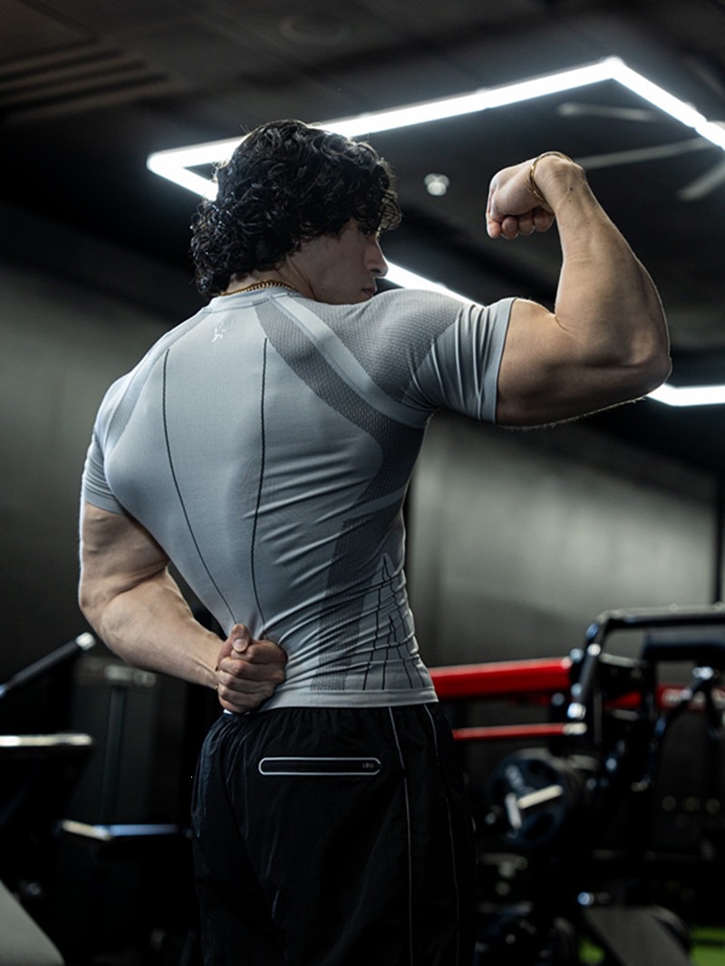 Grey Solid Muscle Fit Active T-Shirt