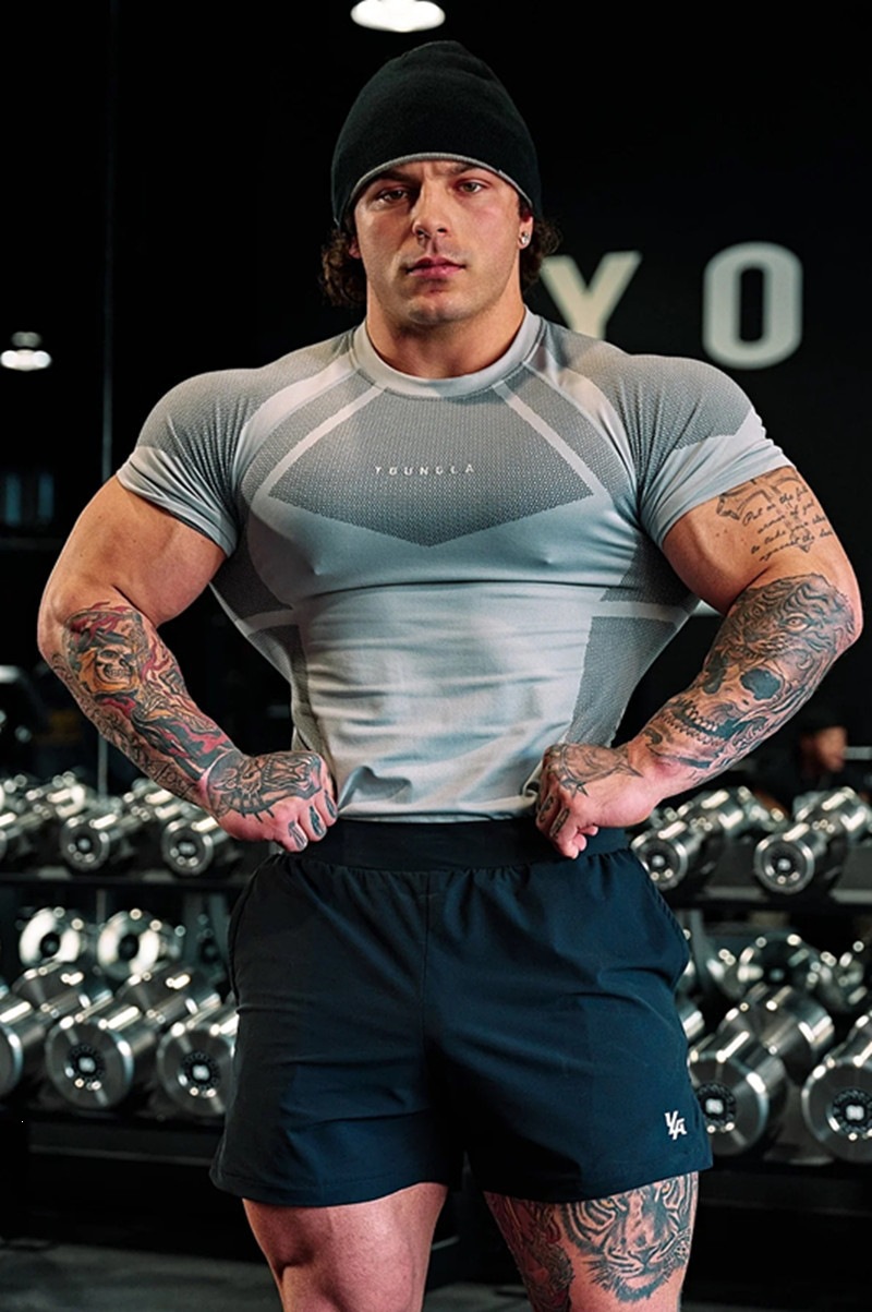 Grey Solid Muscle Fit Active T-Shirt