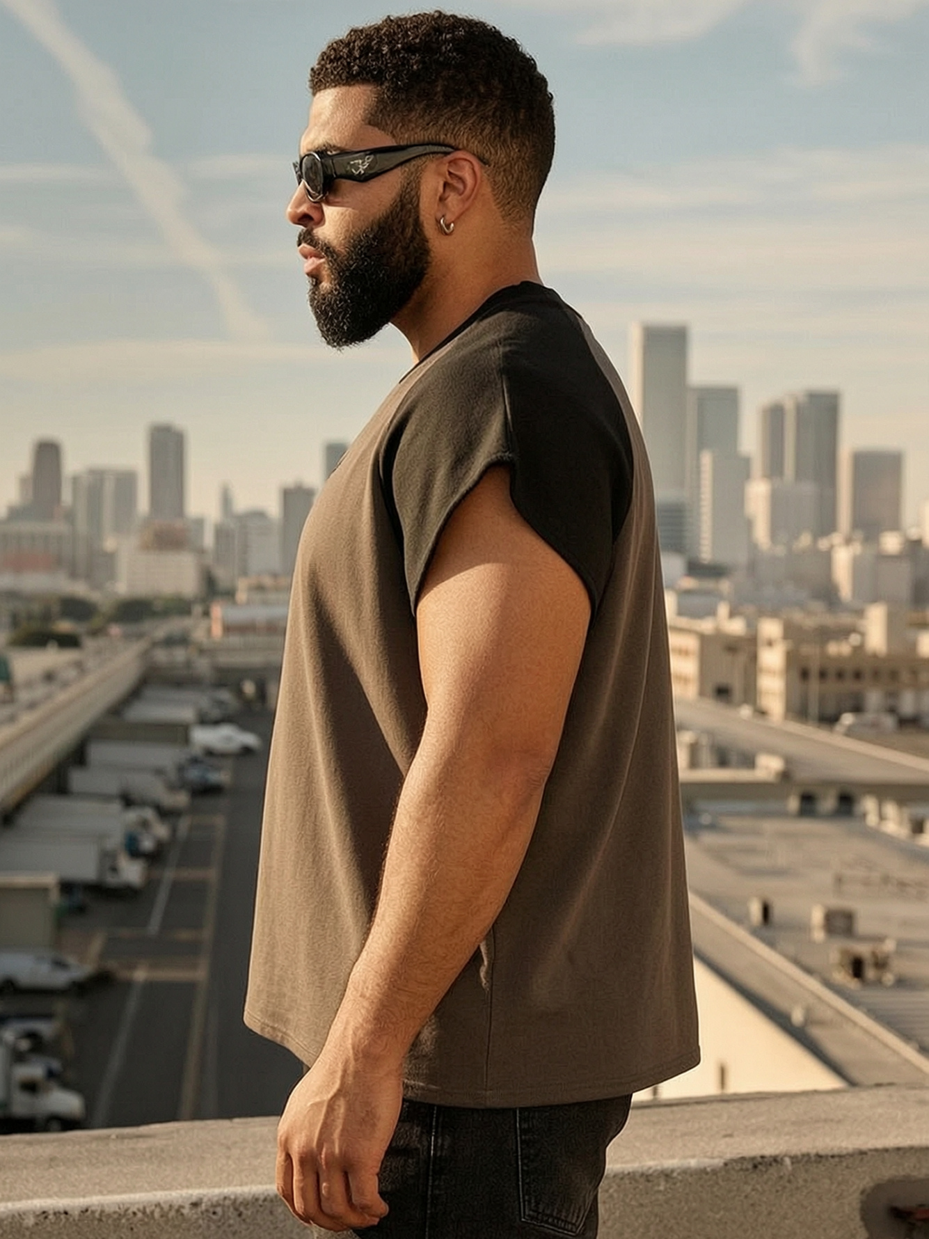 Brown Printed T-Shirt