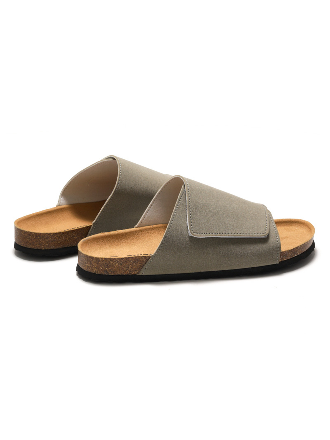 Grey Adjustable Strap Comfort Slides
