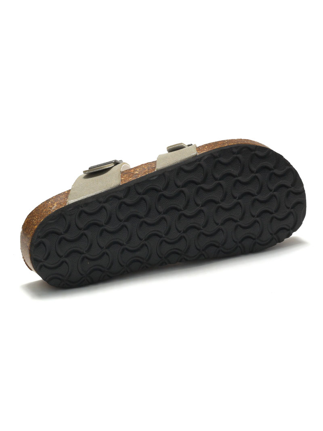Grey Comfort Cork-Sole Sandals - Adjustable Straps