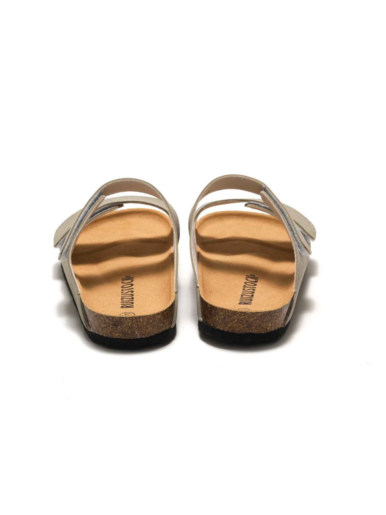 Grey Two-Strap Adjustable Comfort Slides