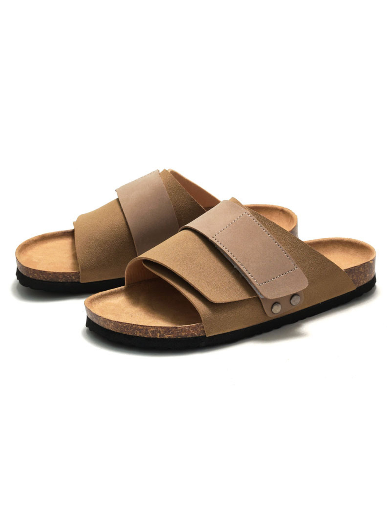 Tan Comfort Slides - Casual and Stylish Slip-On Sandals