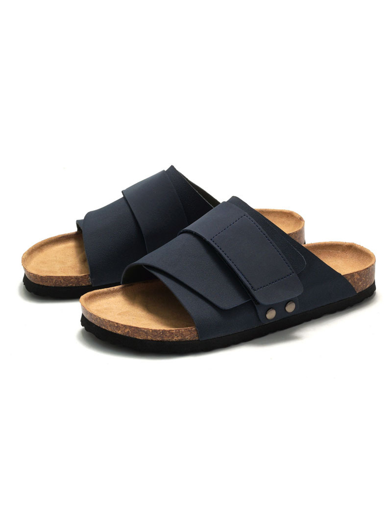 Blue Adjustable Strap Comfort Slides