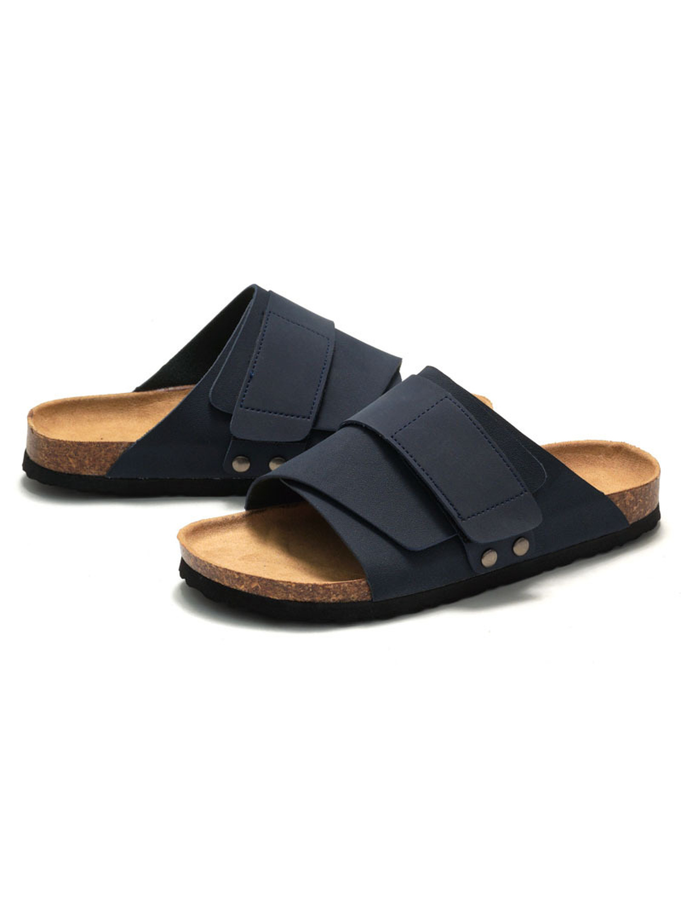 Blue Adjustable Strap Comfort Slides