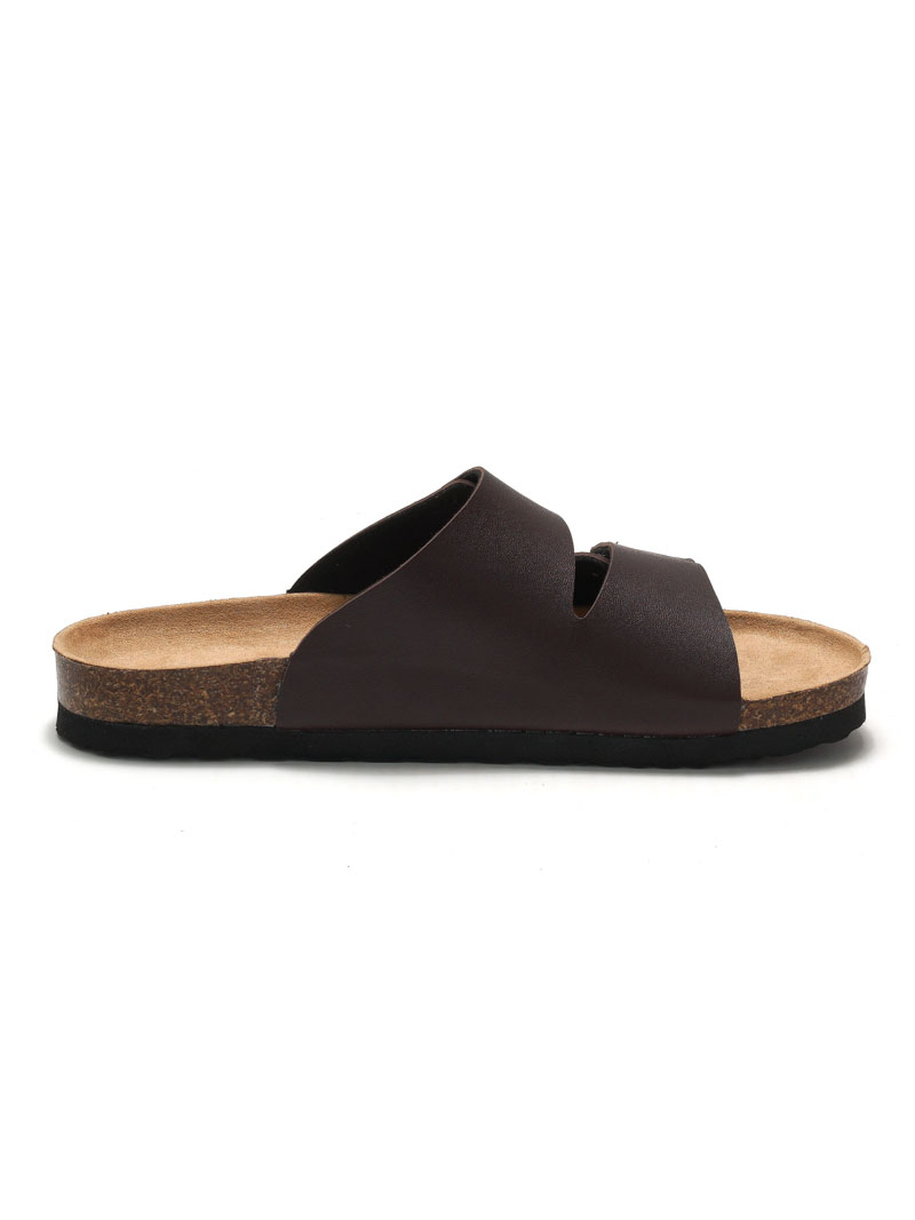 Brown Comfort Cork-Sole Sandals