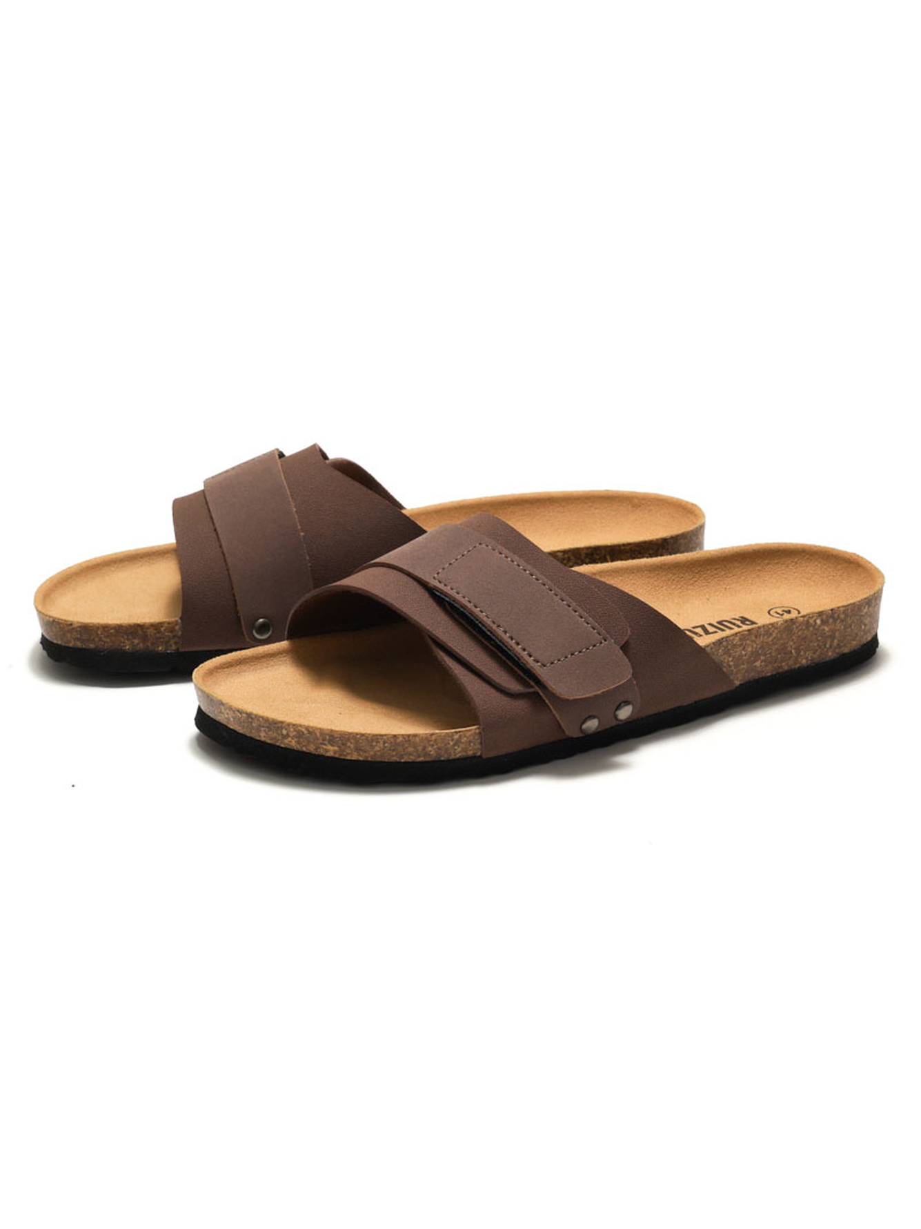 Black Comfort Cork Slides - Casual and Stylish Slip-Ons