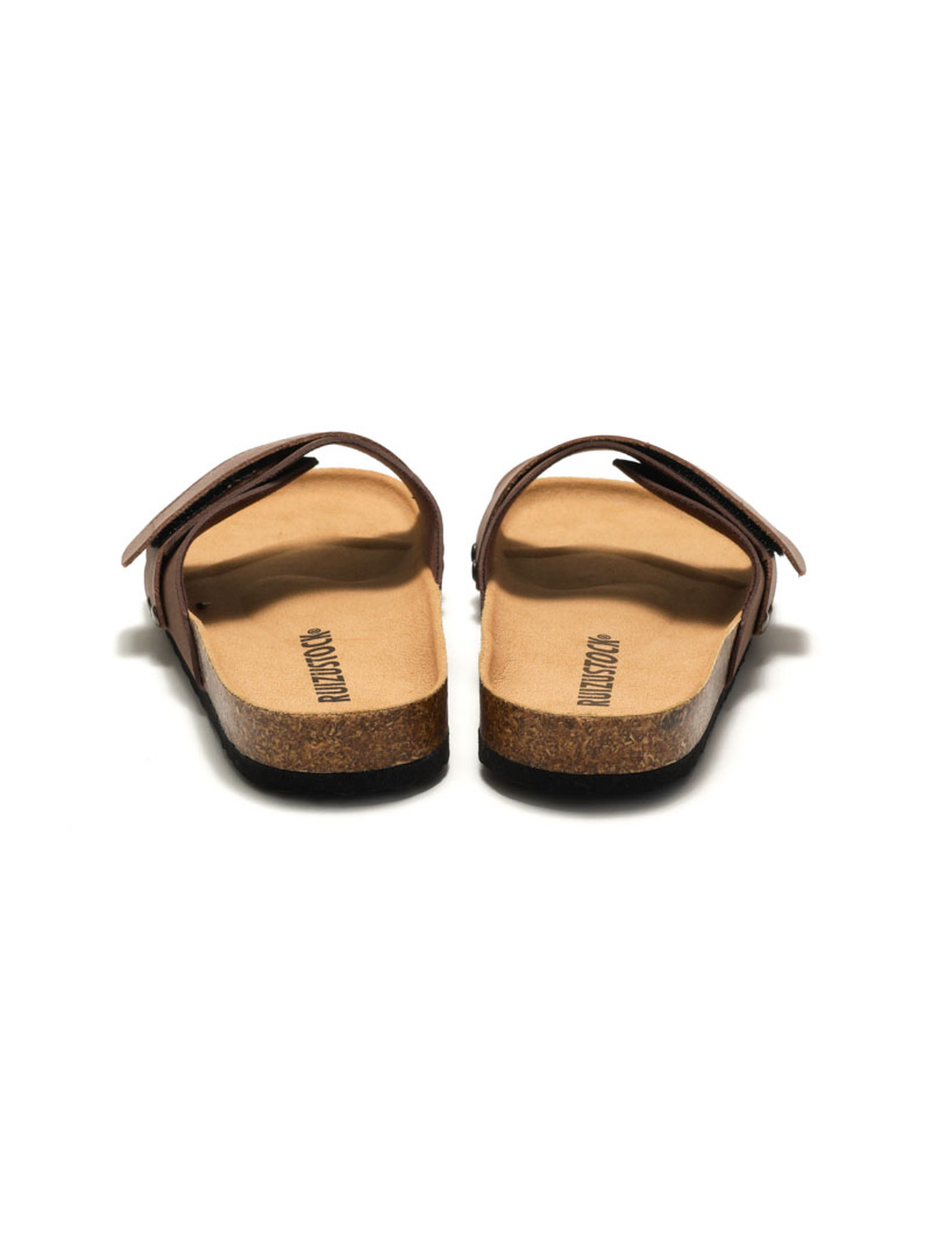 Brown Comfort Slides - Adjustable Strap Sandals