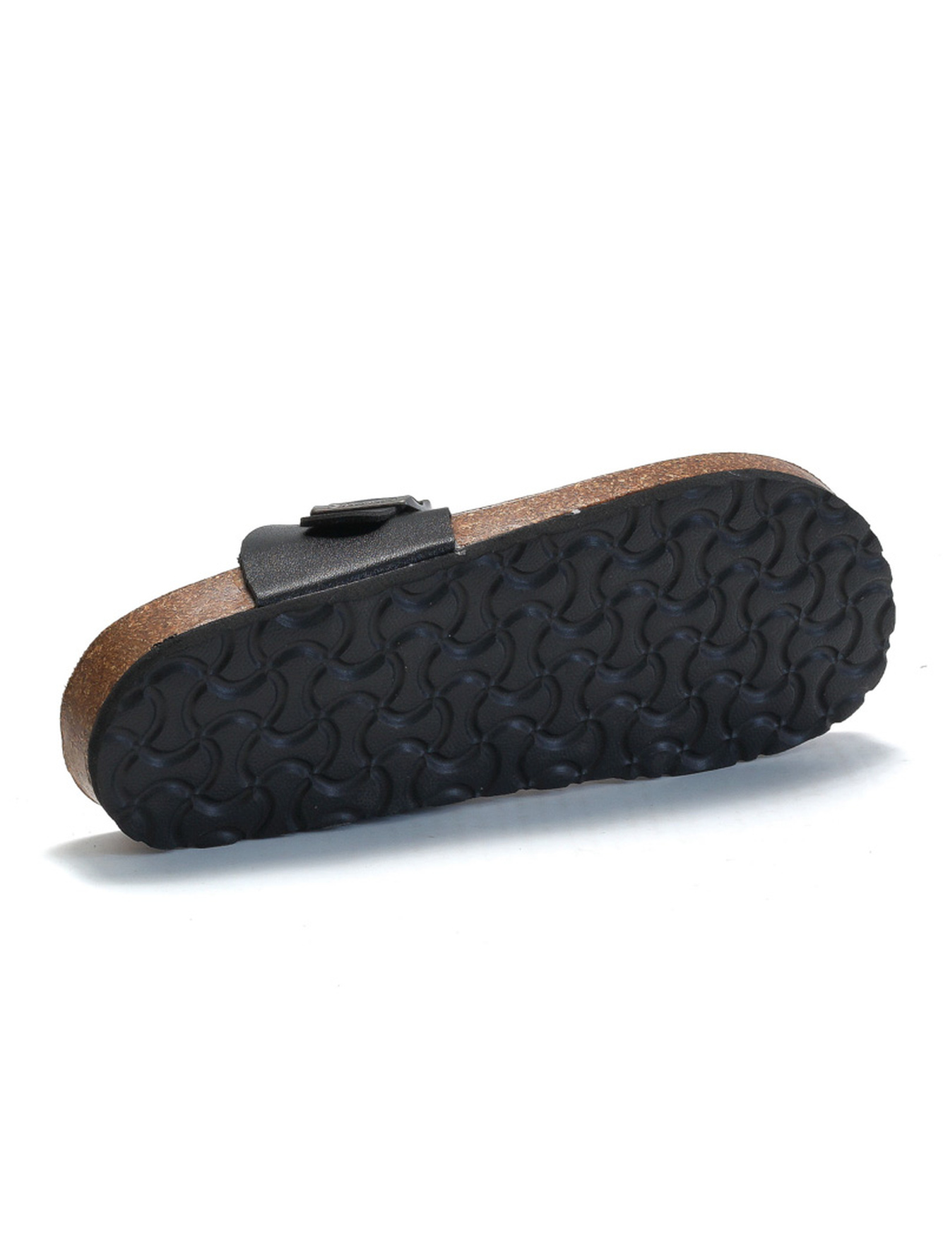 Black Cork Sole Thong Sandals