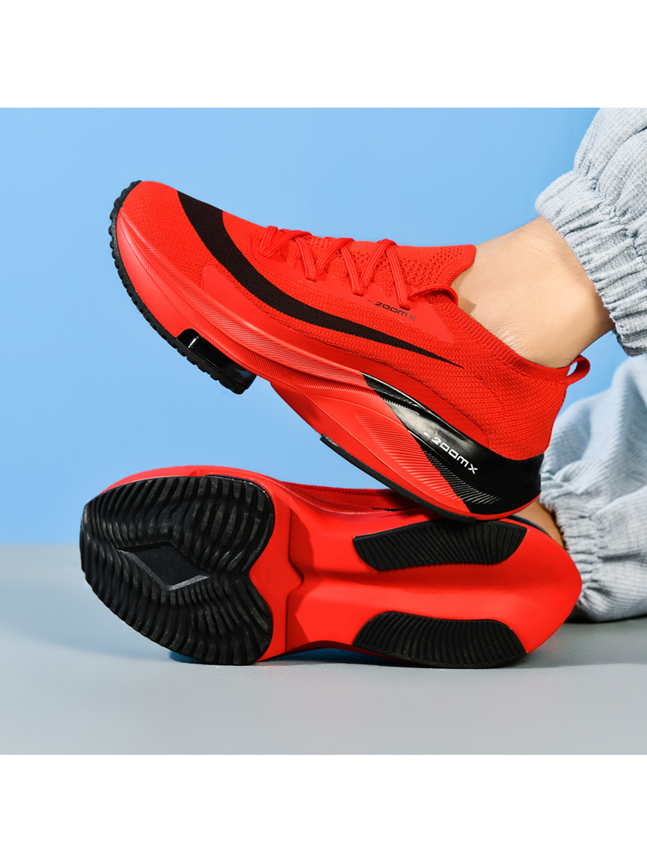 Red ZoomX Performance Running Sneakers