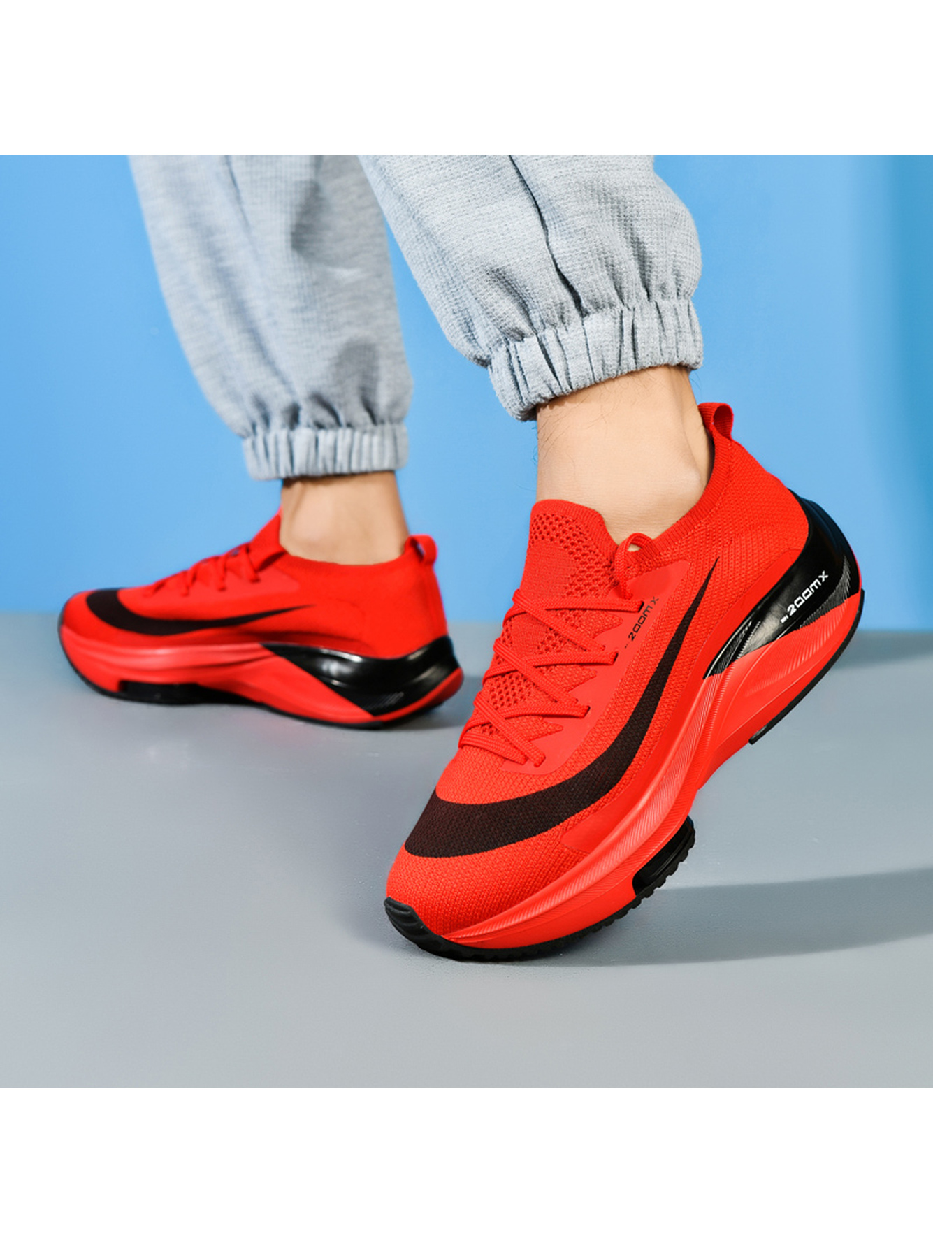 Red ZoomX Performance Running Sneakers