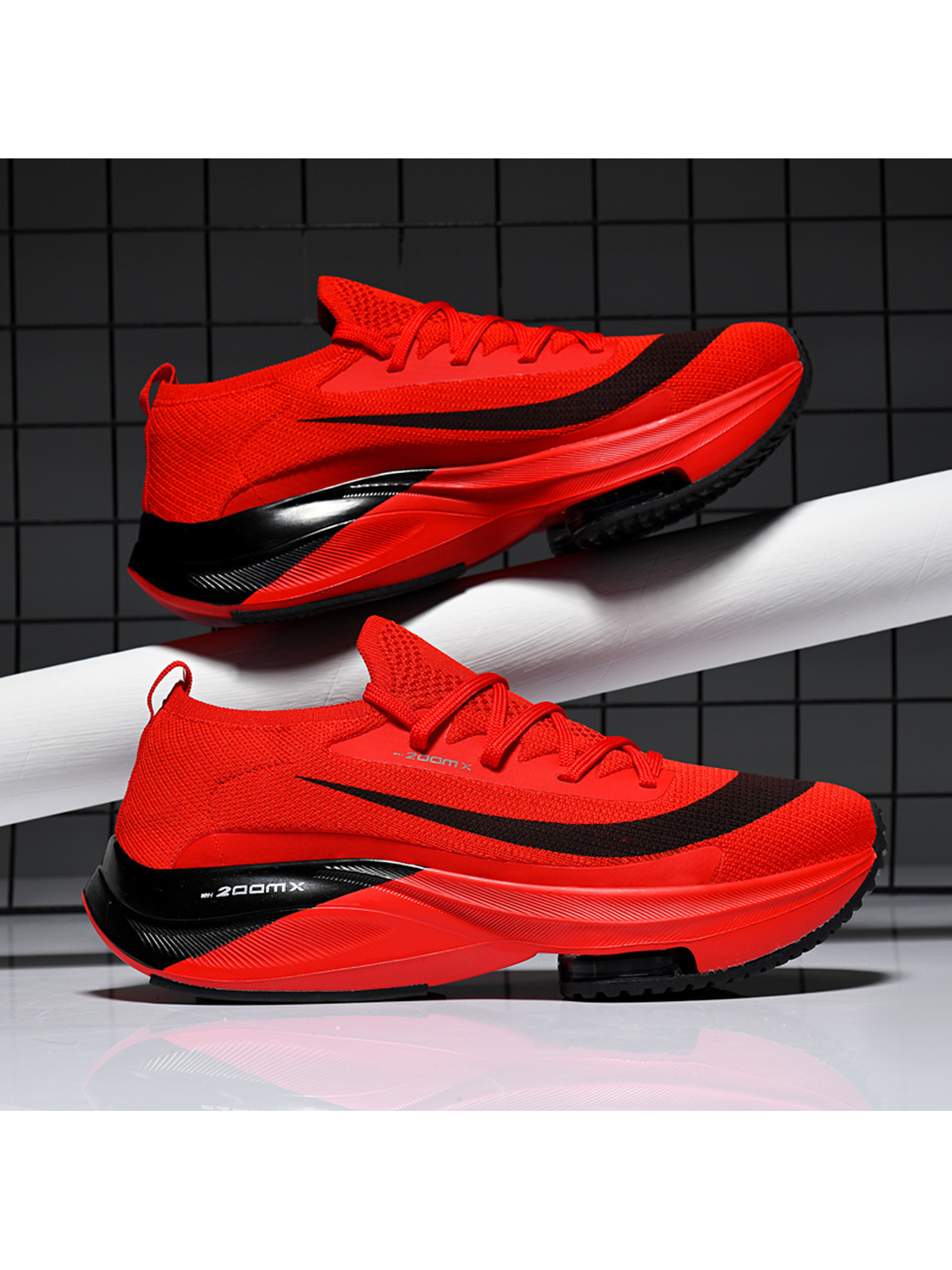 Red ZoomX Performance Running Sneakers