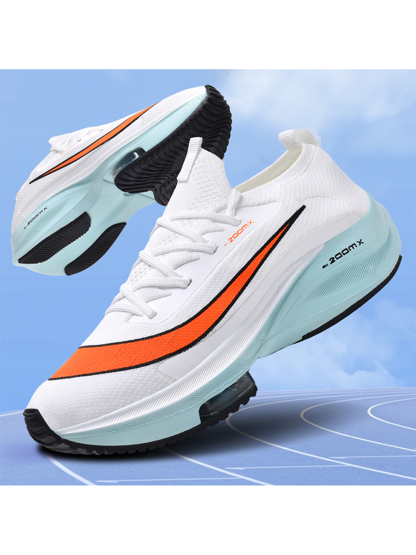 White Performance Running Sneakers