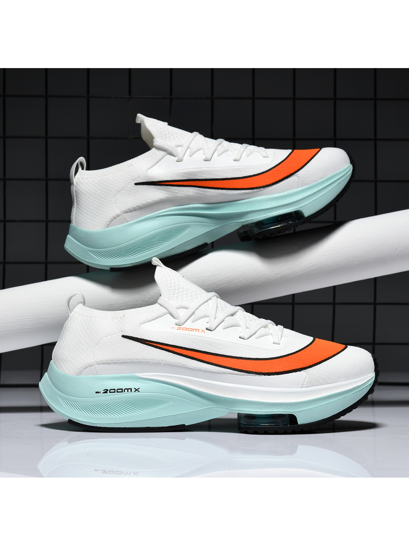 White Performance Running Sneakers