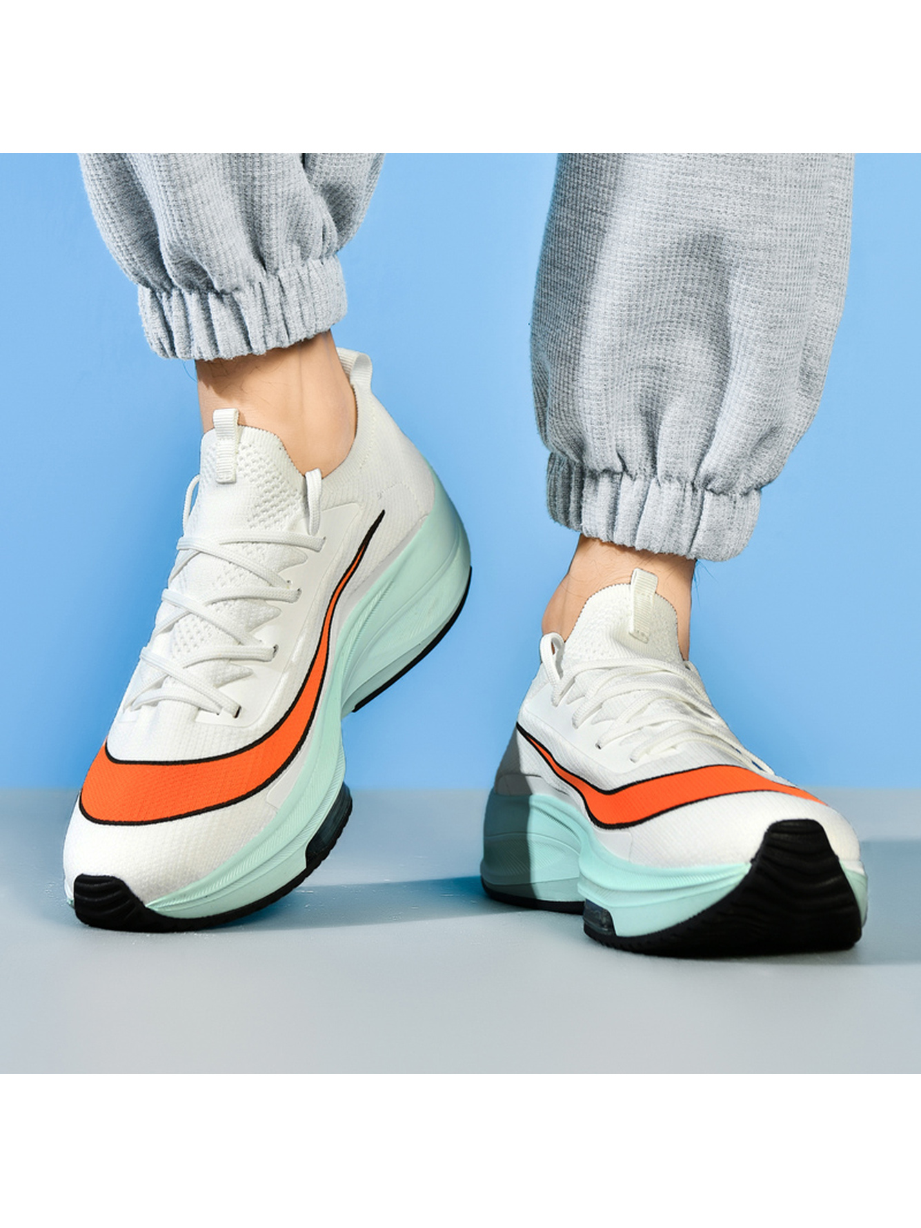 White Performance Running Sneakers