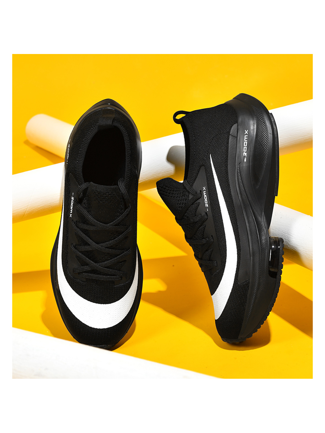 Black Performance Running Sneakers
