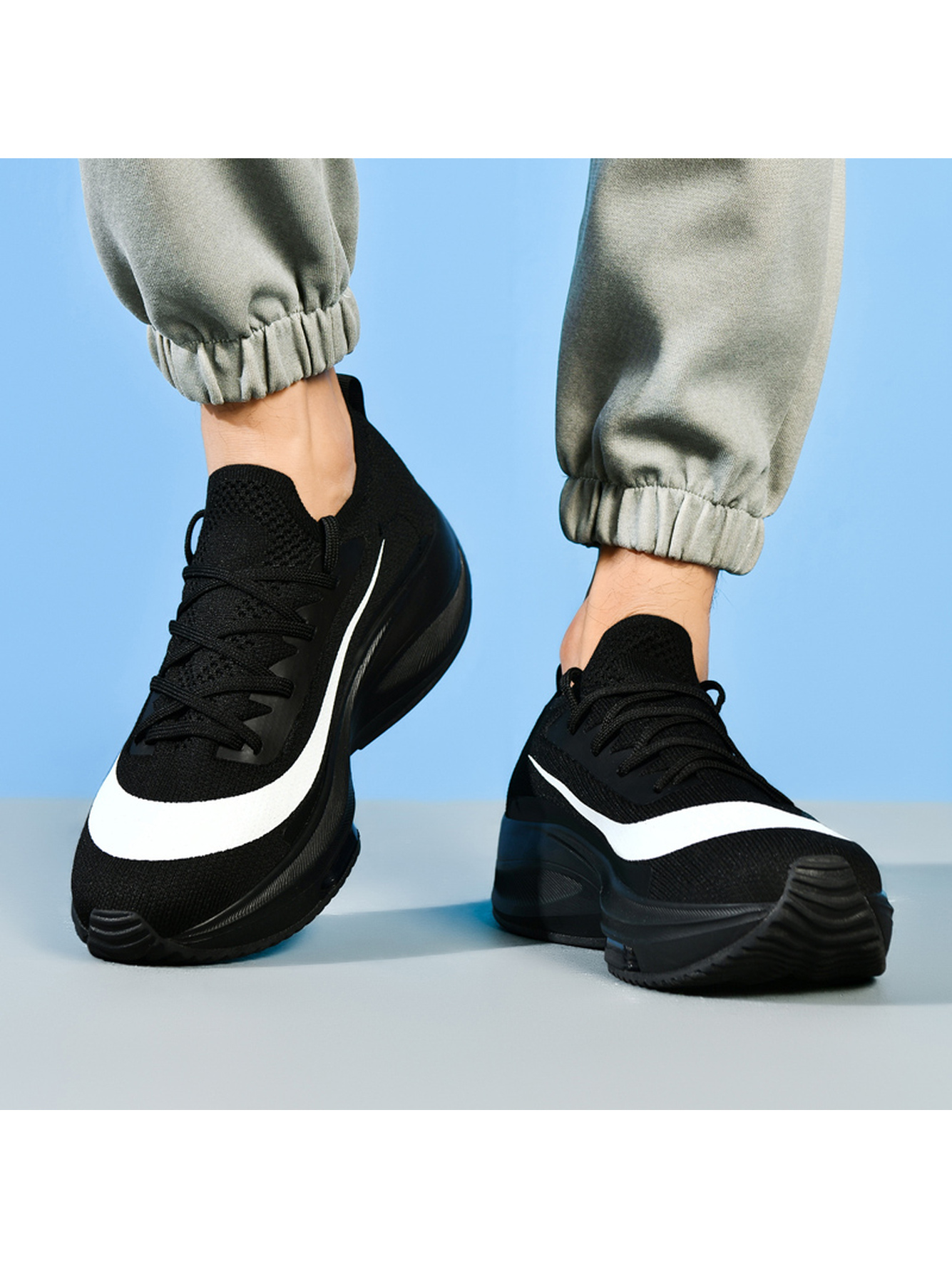 Black Performance Running Sneakers