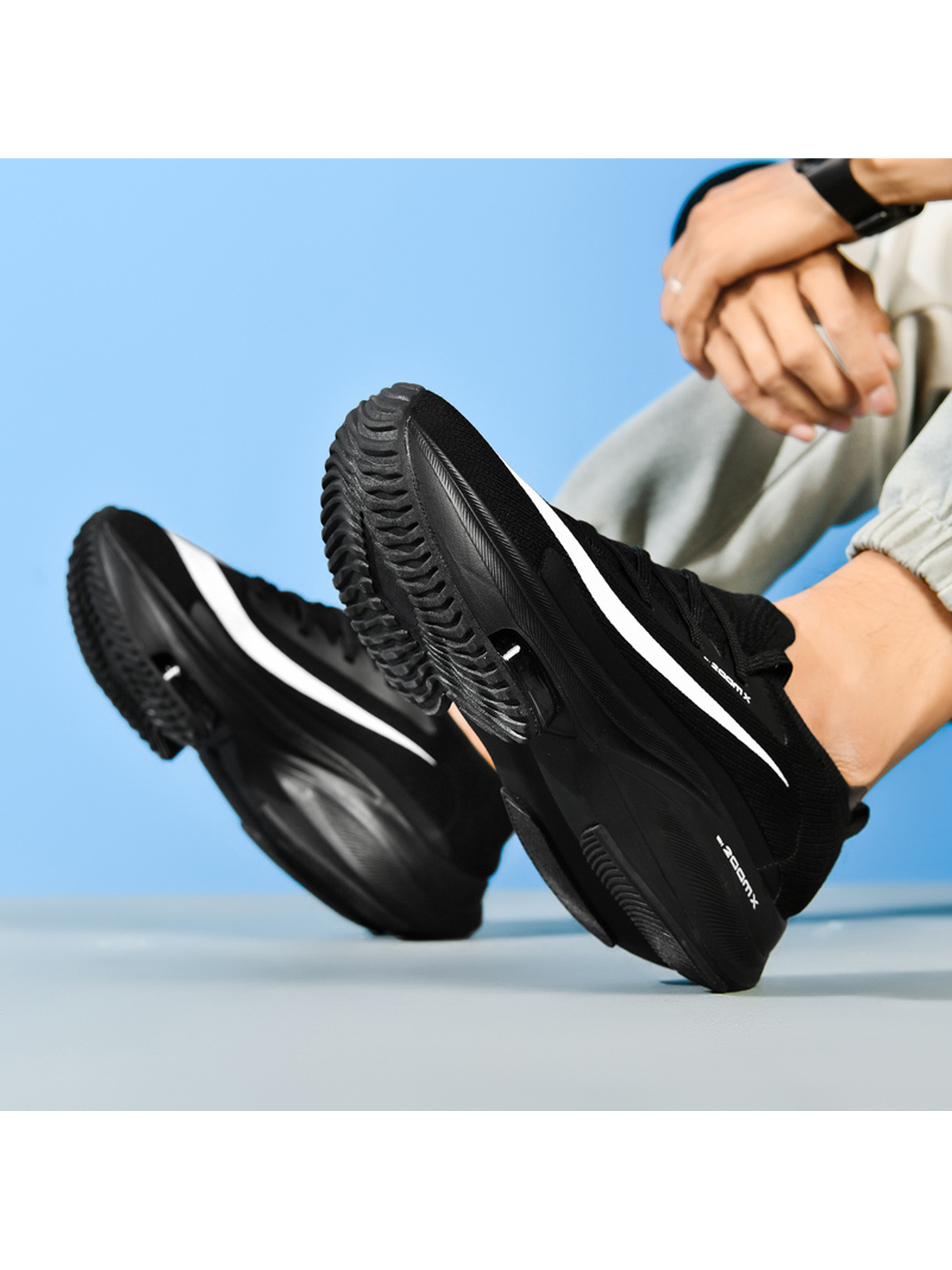 Black Performance Running Sneakers