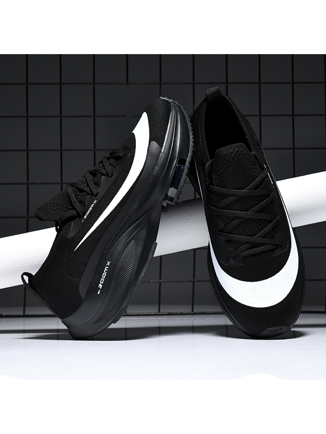 Black Performance Running Sneakers