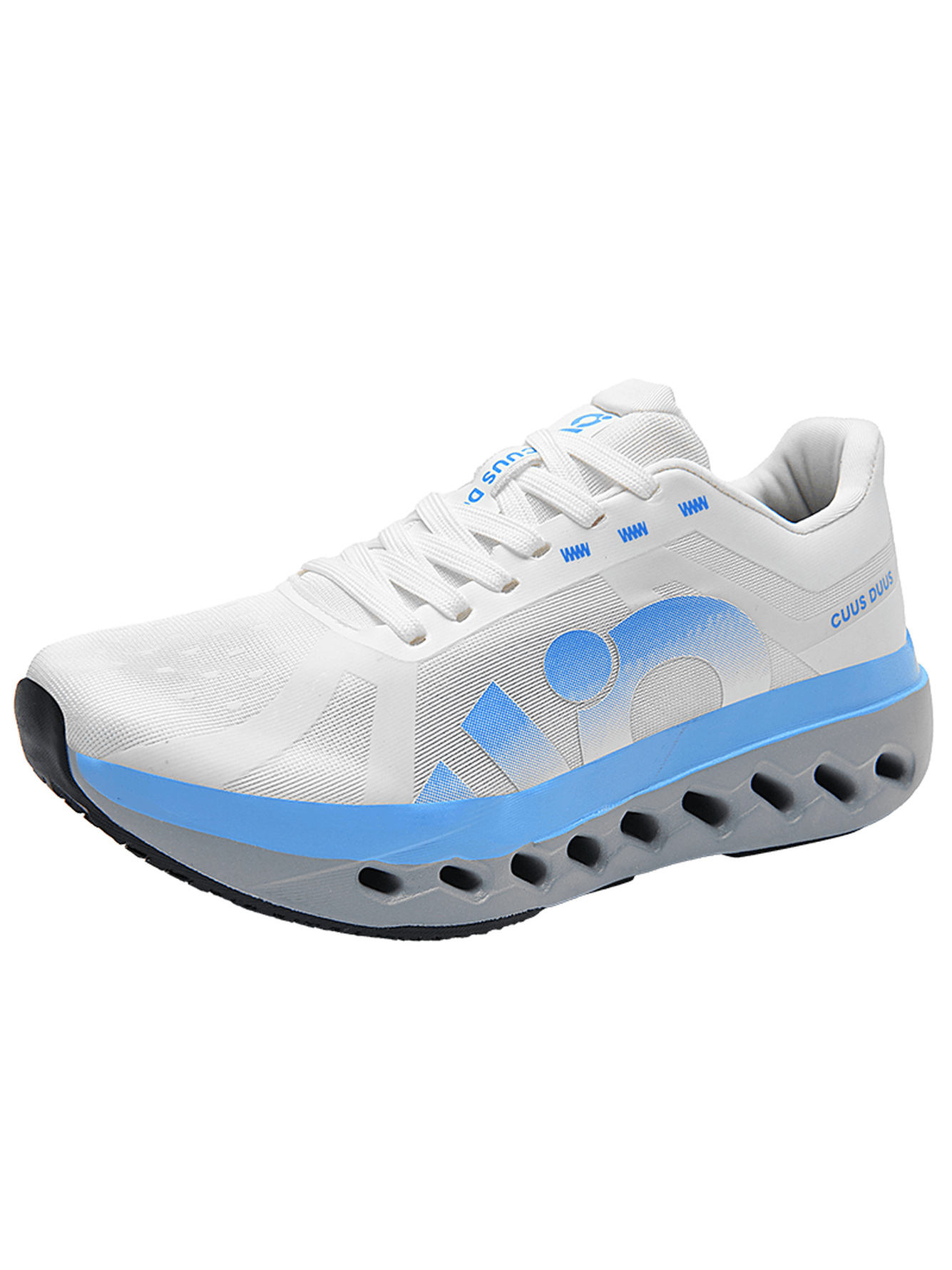 White Sports Sneakers - Lightweight and Breathable Running Shoes