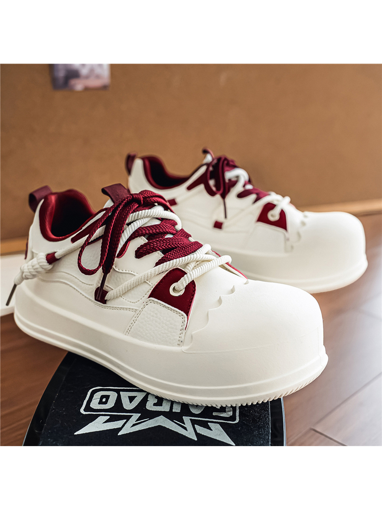 Multi-Color Lace-Up Sports Sneakers