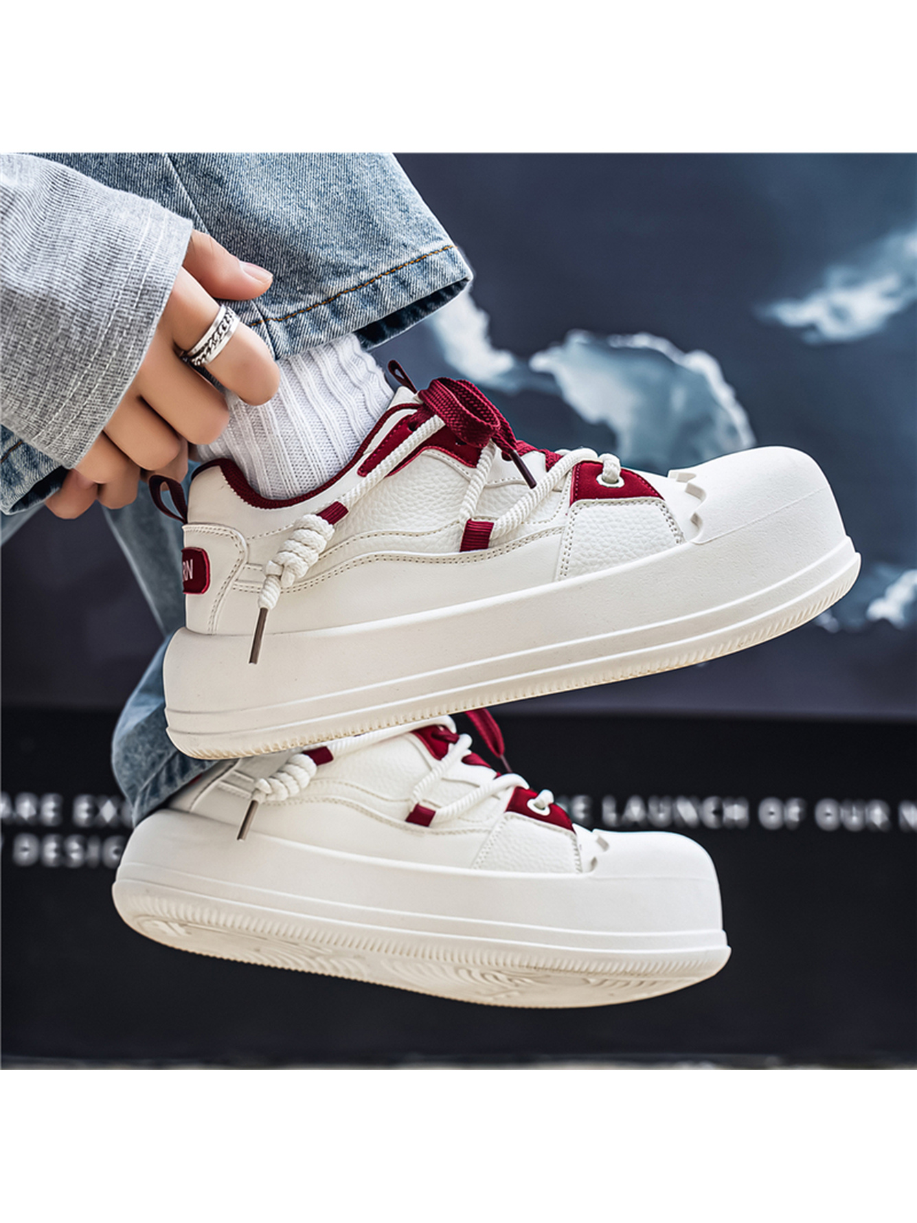 Multi-Color Lace-Up Sports Sneakers