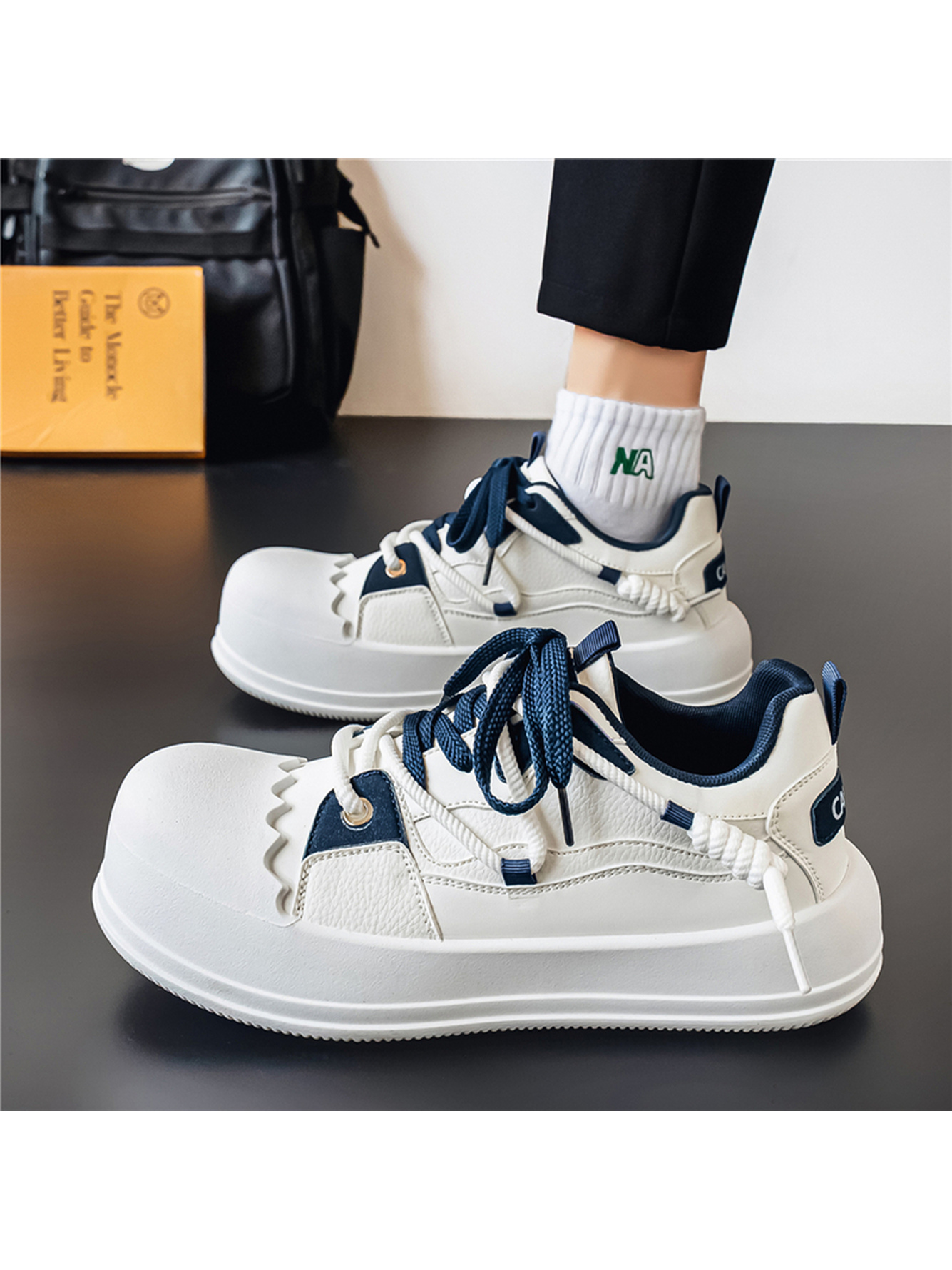 Multi-Color Lace-Up Sport Sneakers
