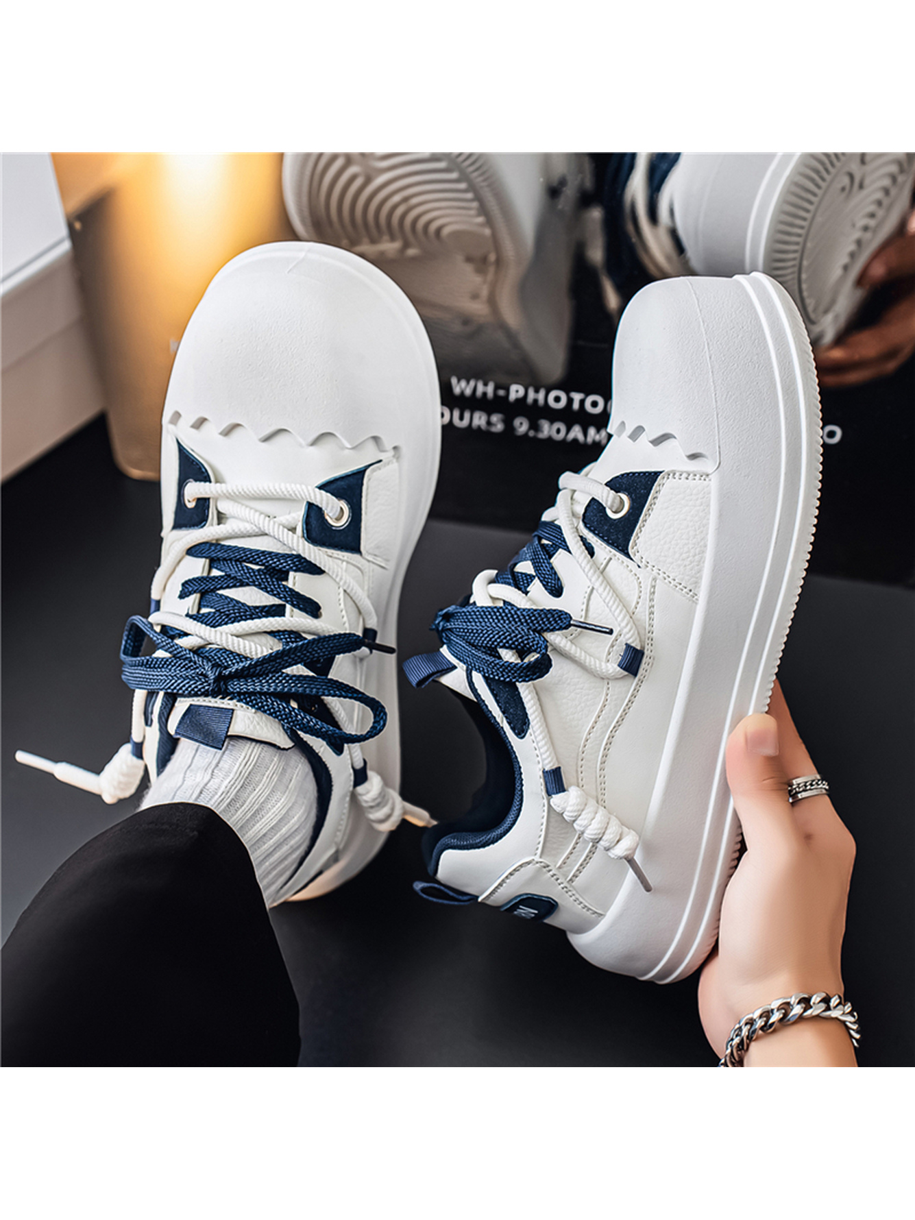 Multi-Color Lace-Up Sport Sneakers