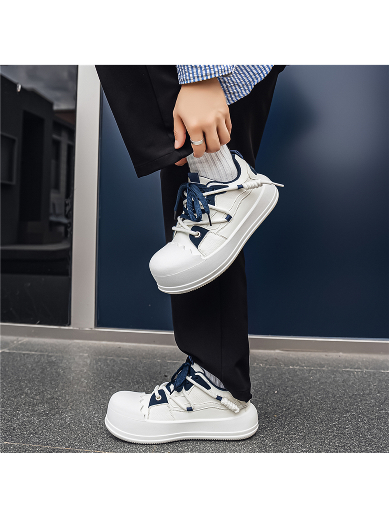 Multi-Color Lace-Up Sport Sneakers