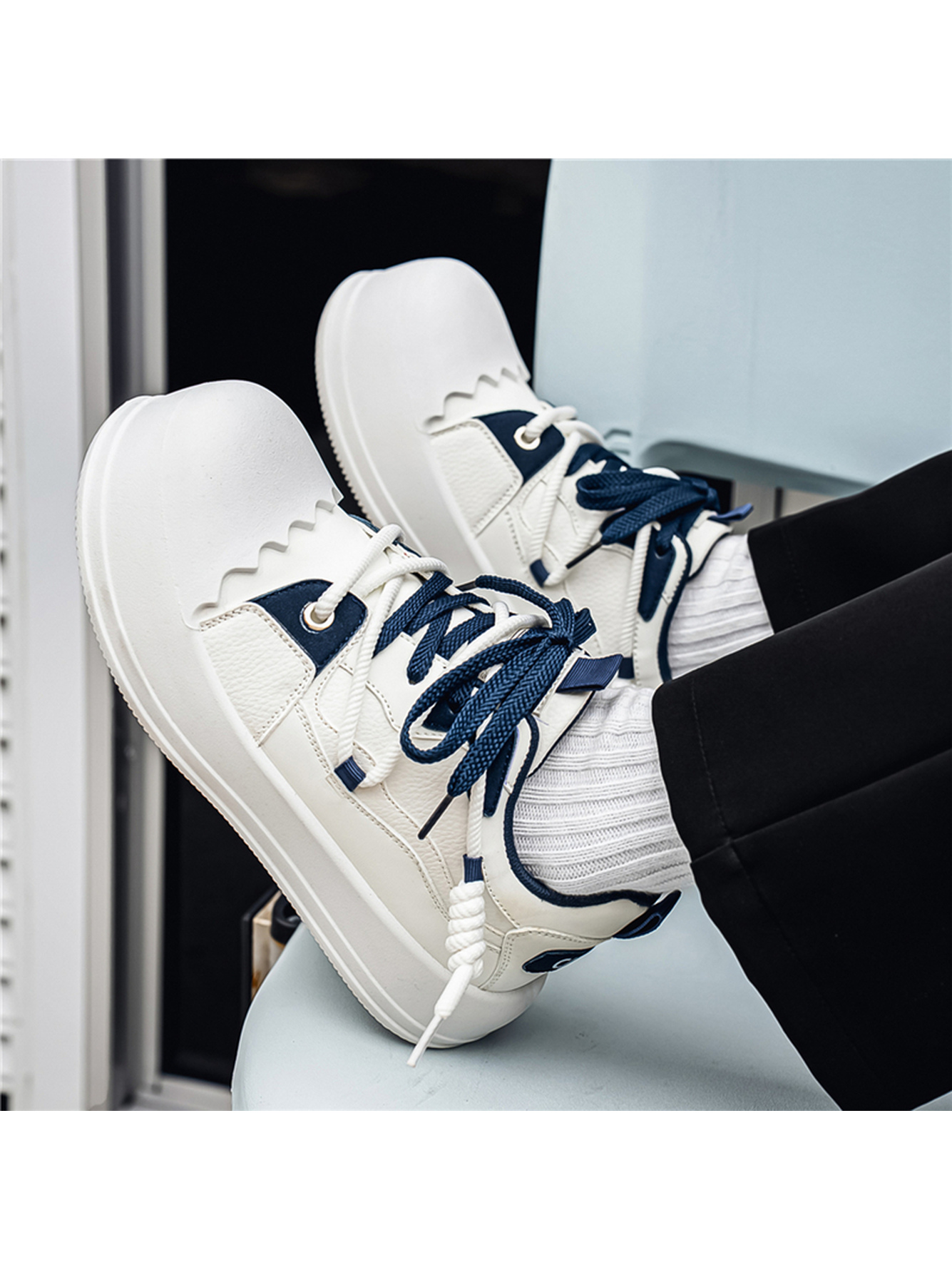 Multi-Color Lace-Up Sport Sneakers