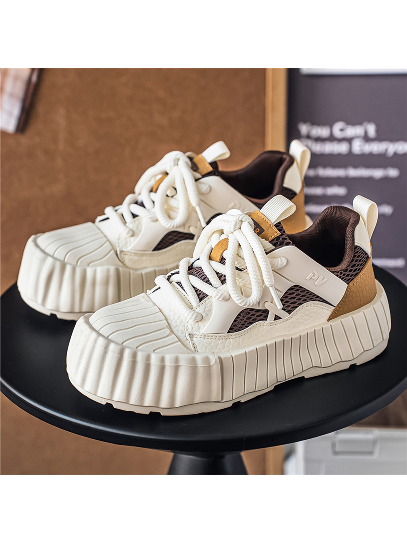 Multi-Color Chunky Sole Sports Sneakers