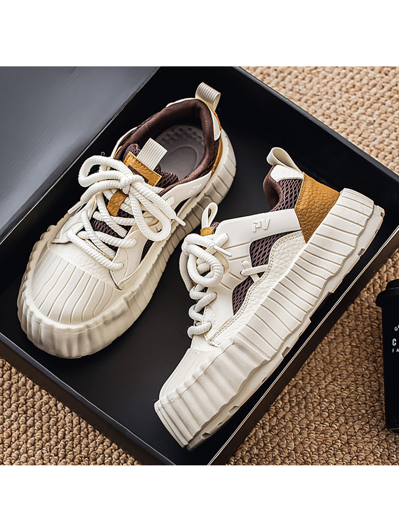 Multi-Color Chunky Sole Sports Sneakers