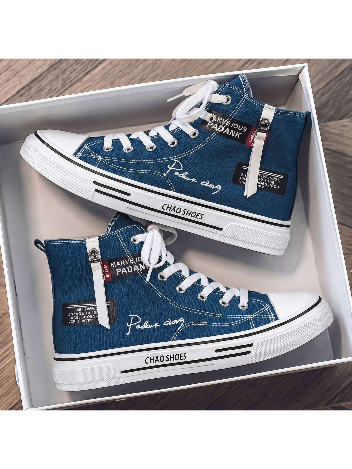 Mutli-Color High-Top Canvas Sneakers