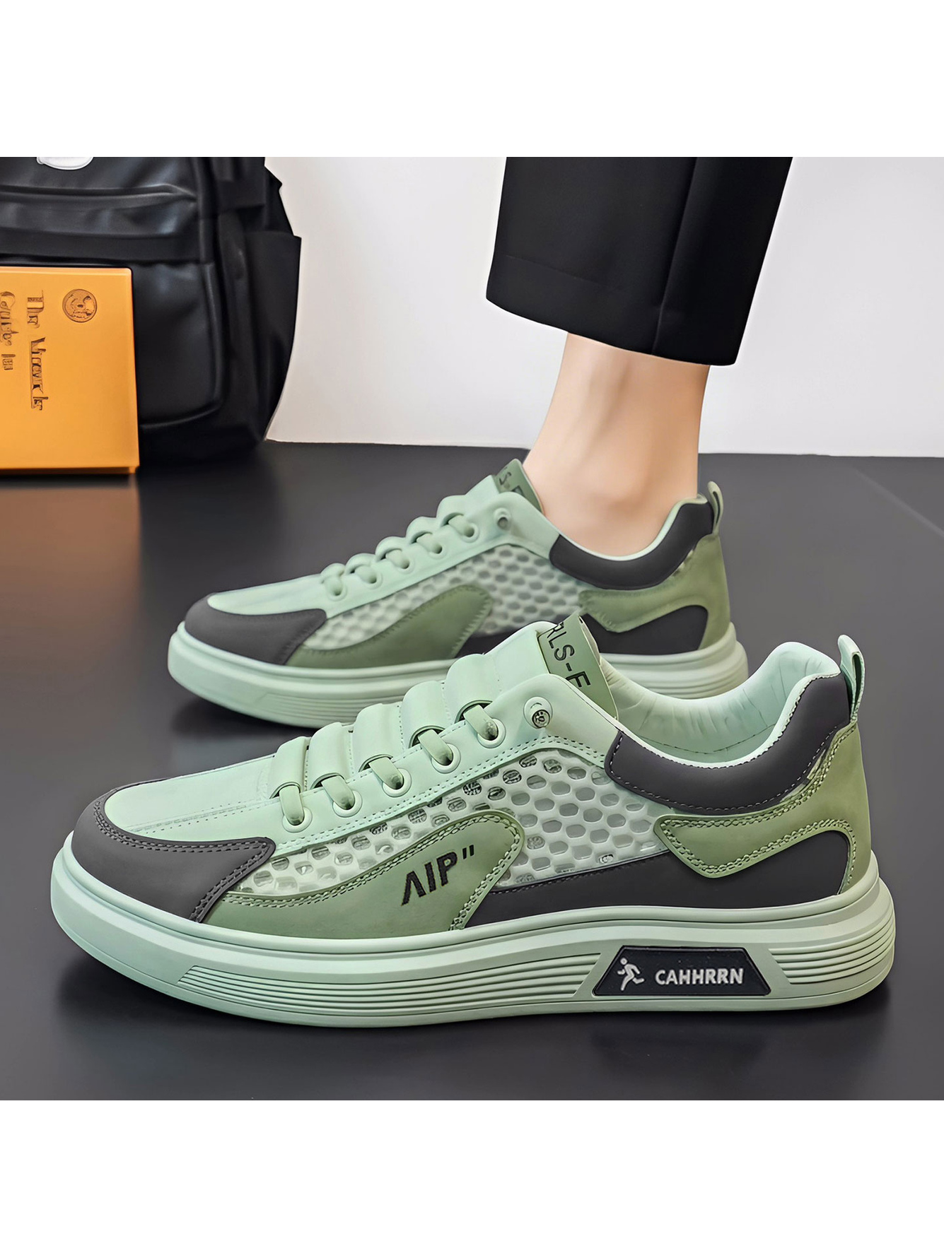 Mint Green Breathable Mesh Sneakers