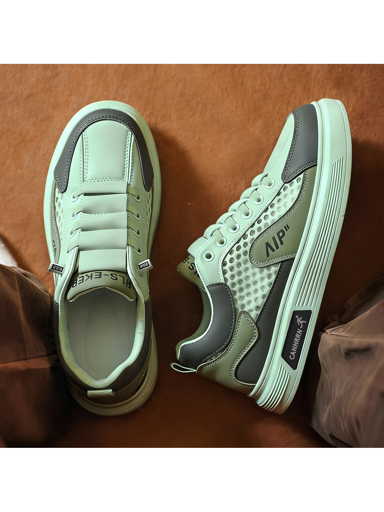 Mint Green Breathable Mesh Sneakers