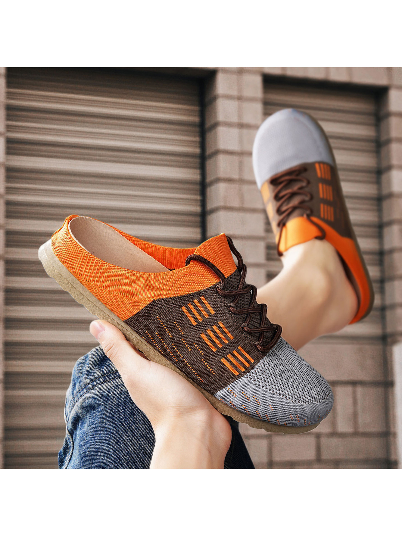 Multi-Color Knit Slip-On Casual Shoes