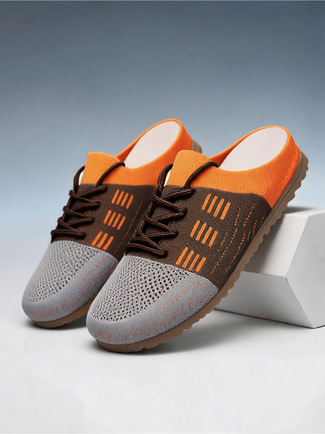 Multi-Color Knit Slip-On Casual Shoes
