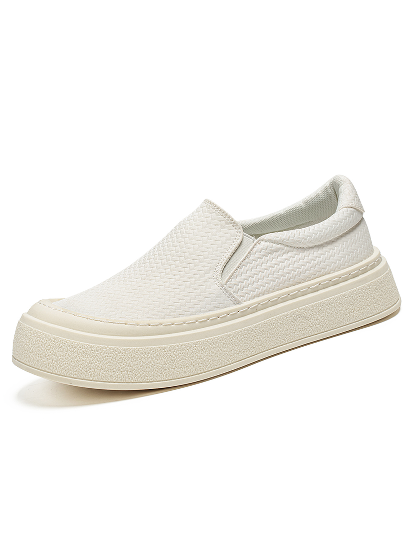 Beige Slip-On Casual Loafers