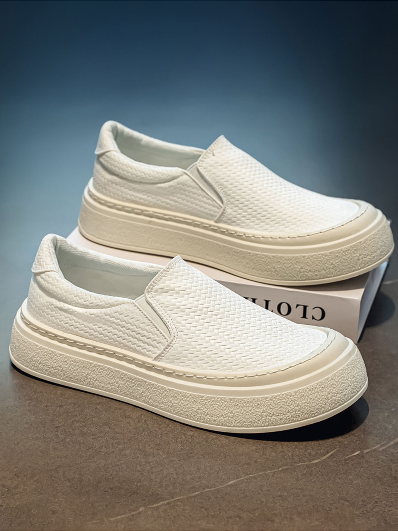 Beige Slip-On Casual Loafers